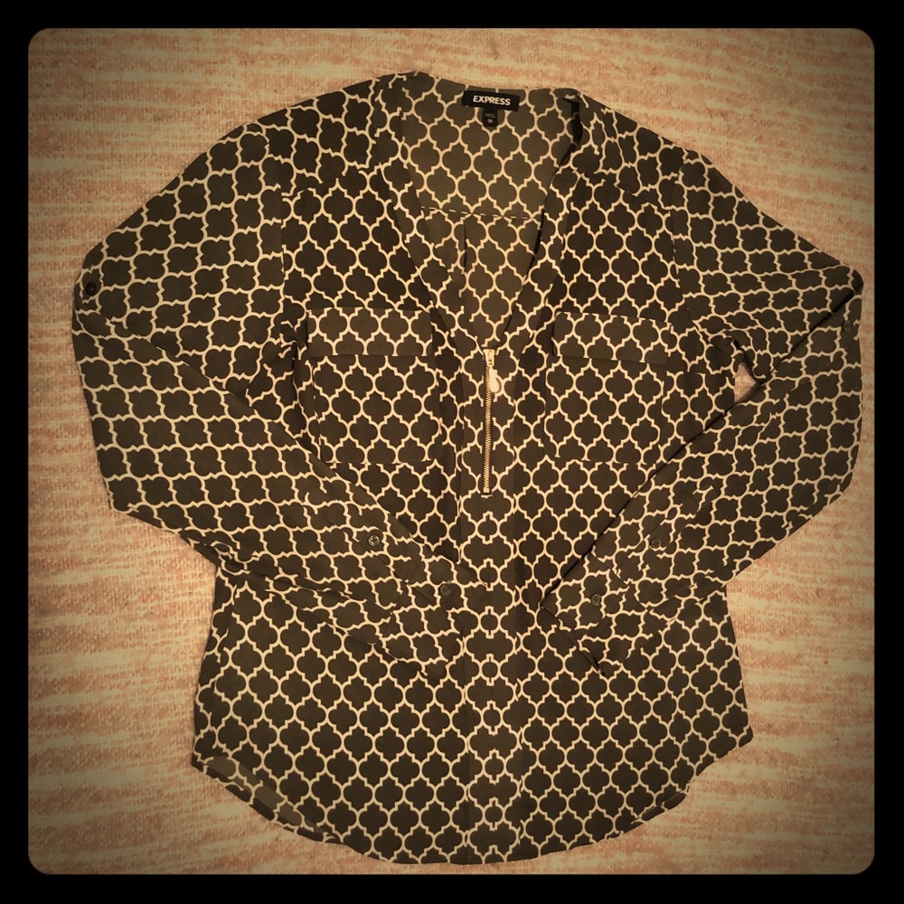 Express | Forest Green Moroccan Print Pop Over